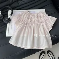 【芝士桃桃】阿卷女童设计感打揽衬衣重工泡泡袖娃娃衫上衣MPG6144