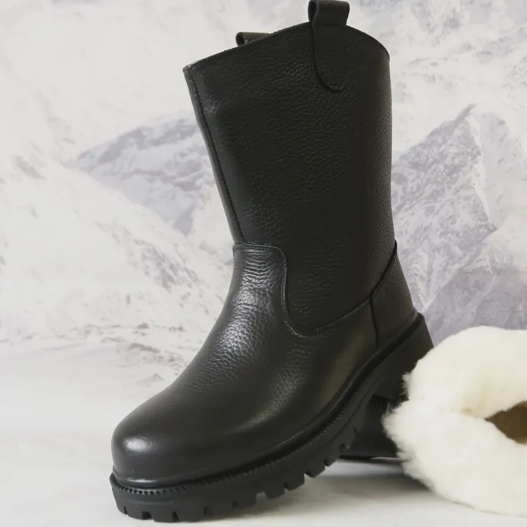 登陆舰527纯牛皮高帮马靴