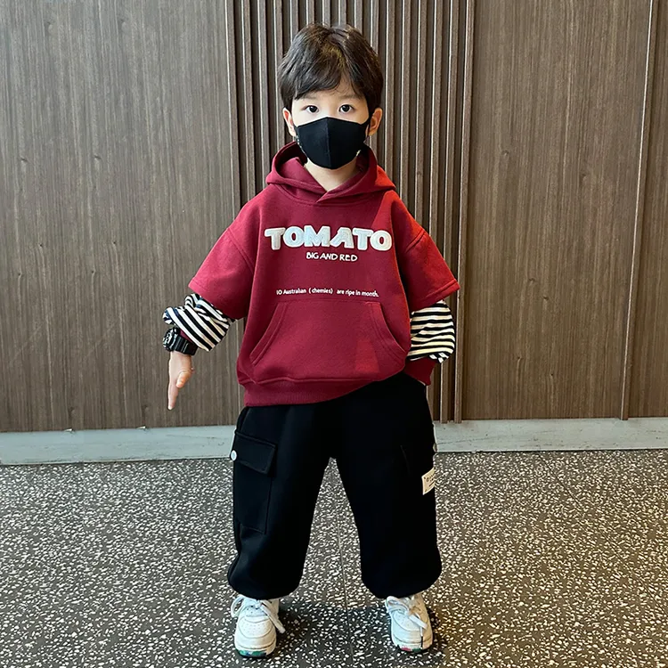 痞帅男童套装秋装2025新款儿童装衣服洋气男孩宝宝休闲卫衣两件套