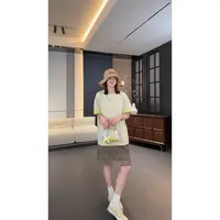 木卡家【韩系卷边T】韩系风夏季新款时尚百搭宽松开叉短袖PA126