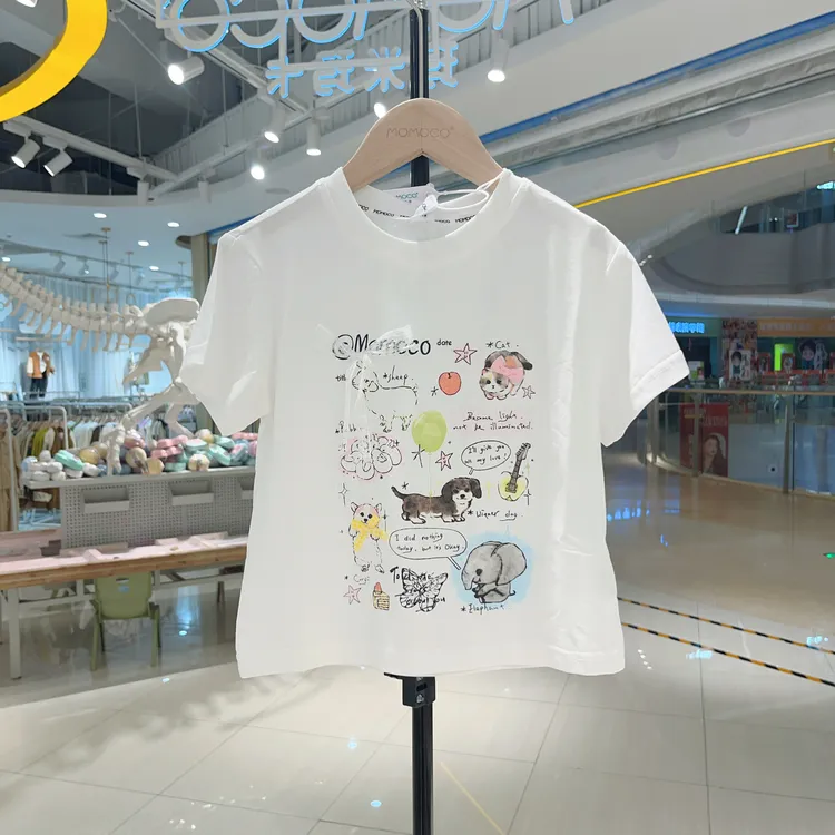 MOMOCO女童夏季新款时尚印花T恤77630235020