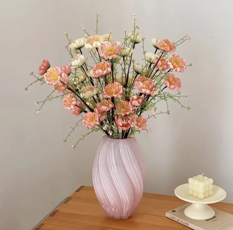 粉蝶花仿真杜鹃花清新彩蝶花客厅餐桌花束绿植装饰插花艺家居摆件