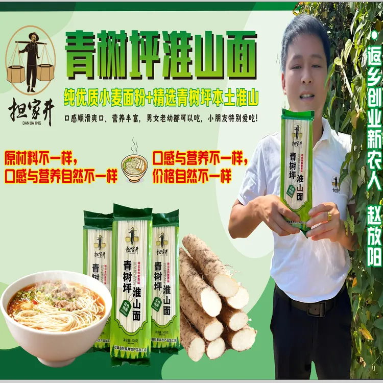 担家井 青树坪淮山晒面 风味挂面早餐夜宵速食非油炸健康主食