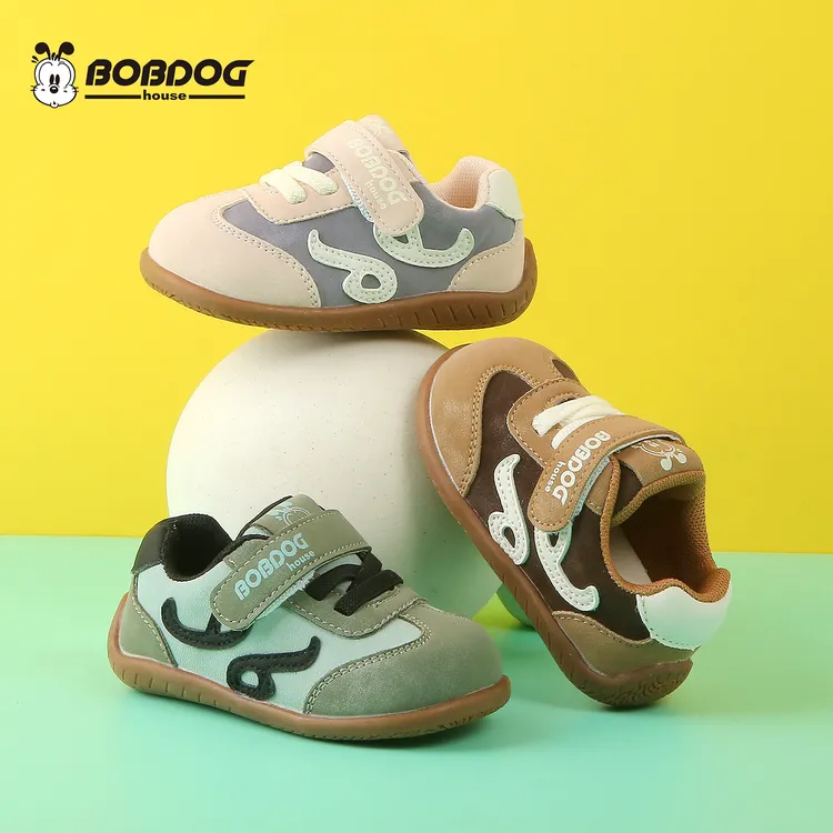 BOBDOG house【秋季单鞋】新款儿童休闲软底防滑舒适学步机能鞋1063