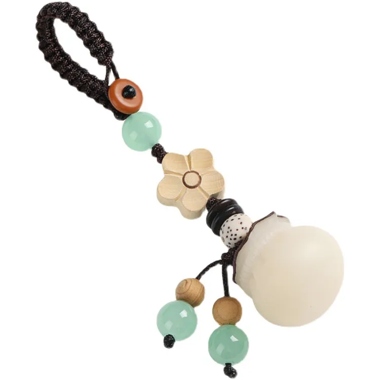 复古国风创意钥匙扣手工编织绳招财菩提福袋包包挂饰吊坠手机挂件