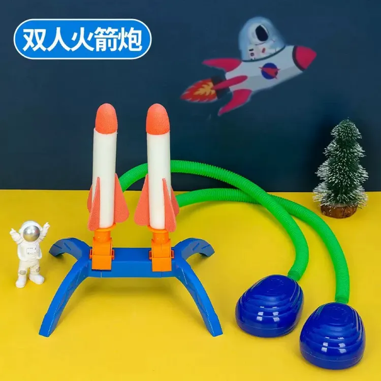 冲天火箭闪光手推冲天炮小飞箭户外玩具男女孩发光飞天炮3岁6