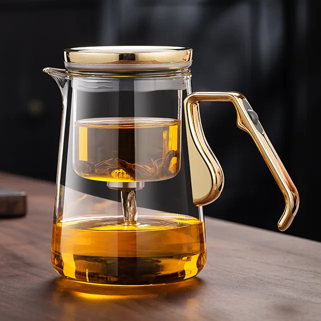 deskpot/顶壶新款高端磁吸飘逸壶茶具茶水分离泡茶壶泡茶专用茶器