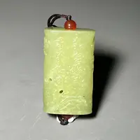 清代松下人物玉饰/CT15A95/集萃斋