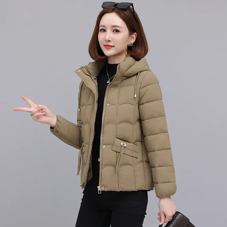 棉服女士冬季短款外套2025新款加厚保暖妈妈装棉袄连帽小个子棉衣