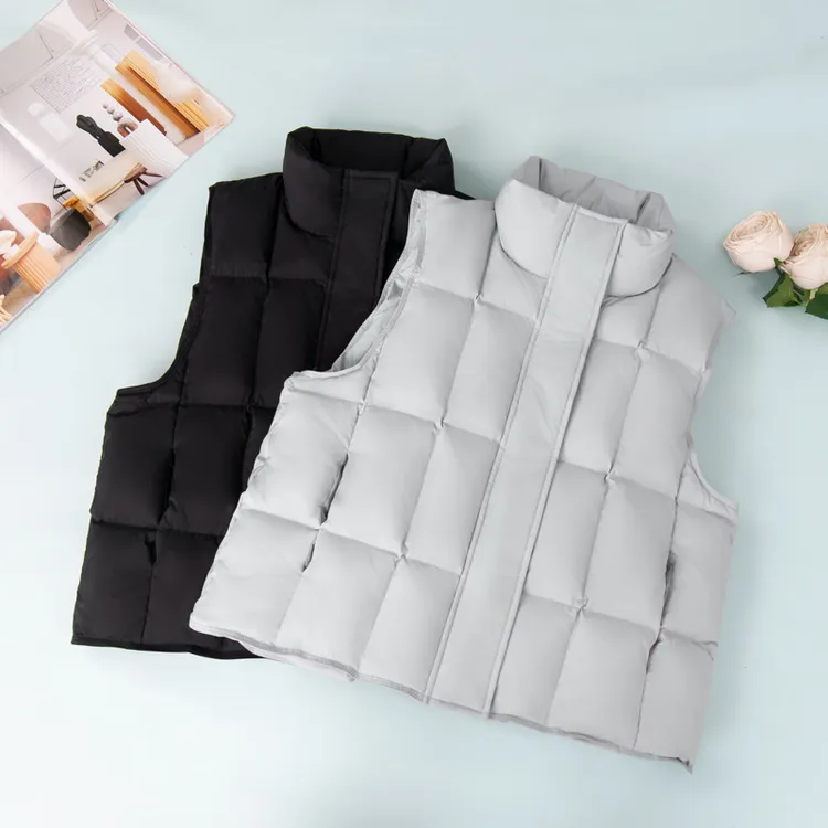 2472【现货】七彩兜兜女童羽绒马甲儿童新款冬季加厚韩系保暖马甲