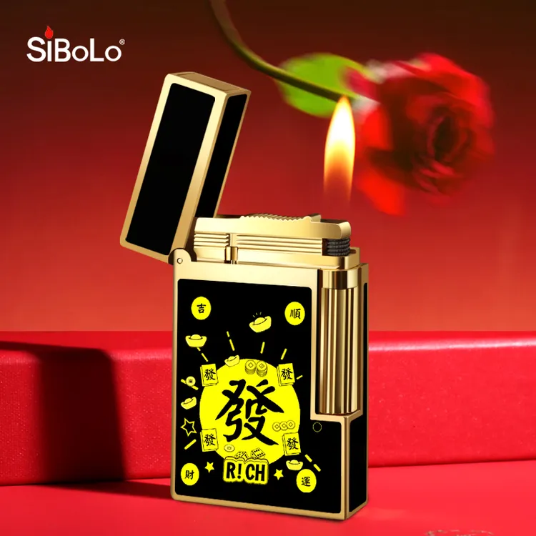 SiBoLo/仕保罗【福运鸿發】高档朗声打火机送男士生日礼品新年礼物