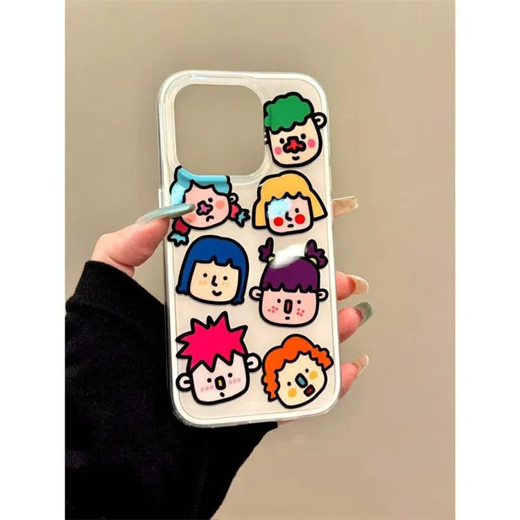 可爱男孩女孩适用iPhone16手机壳新款15/14/13PROMAX防摔保护套