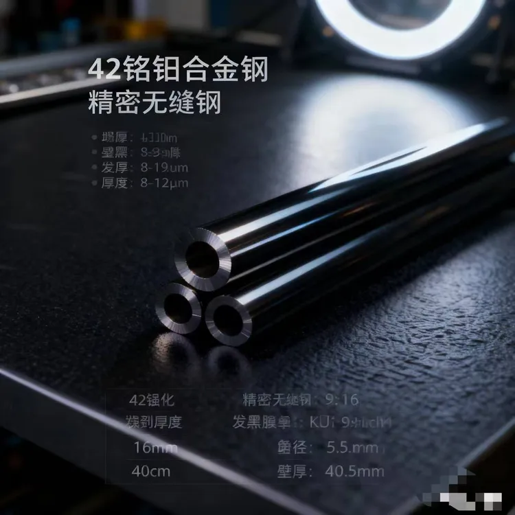 电镀黑42铬钼合金钢高精度小口径无缝精密钢管外16多规格耐压防爆