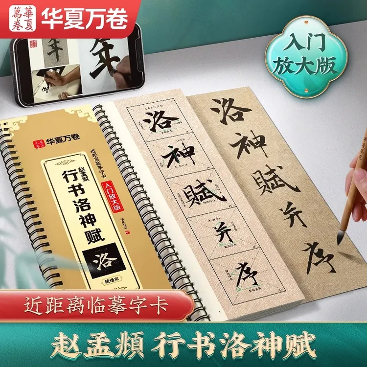 【小诺同学推荐】近距离字卡洛神赋兰亭序多宝塔米字格放大版字卡
