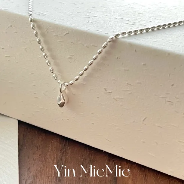 坠链均925银 原创设计925纯银种子吊坠长短款米粒项链轻奢锁骨链