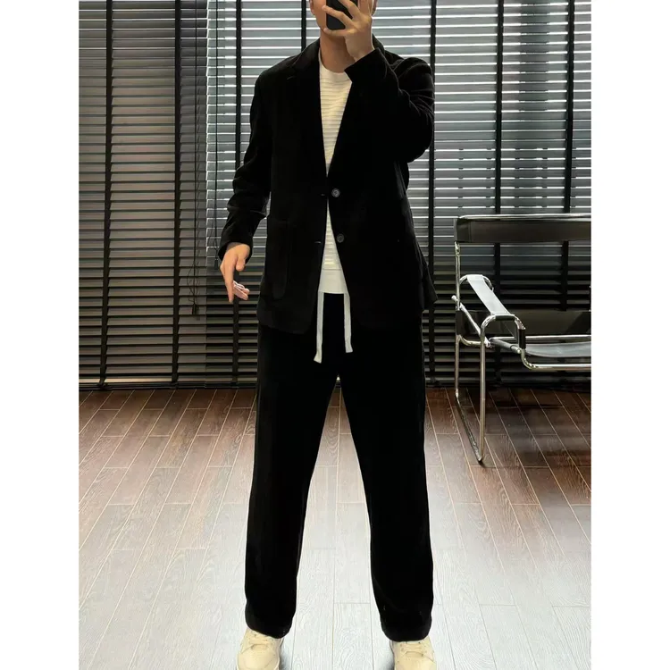 TbilViNE/迪彼韦铭*早春高档男士西服套装设计师款老钱风两件套