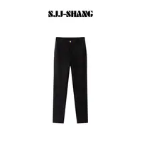 SJJ-SHANG【马术裤】宝宝小丽复古水洗马术分割线牛仔裤q135719p