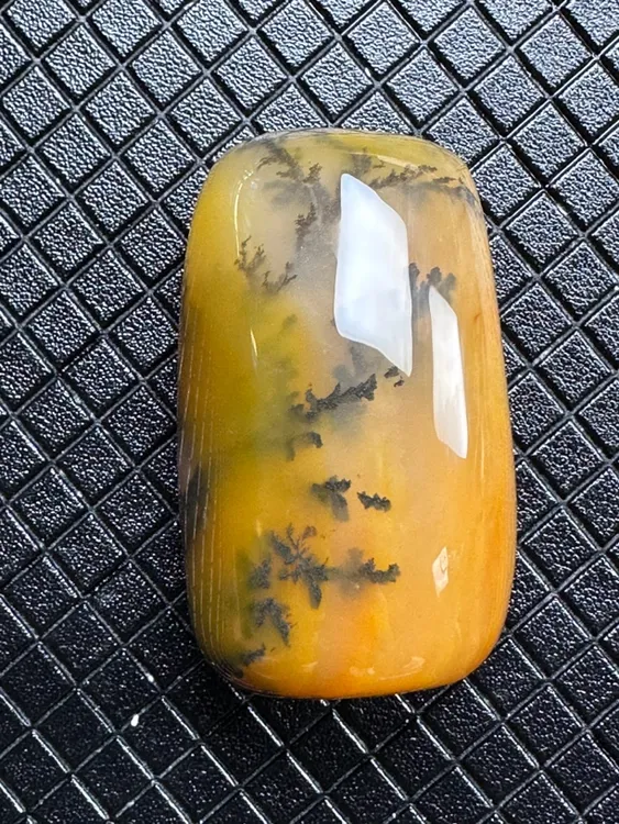 云南龙陵黄龙玉水草花料手把件