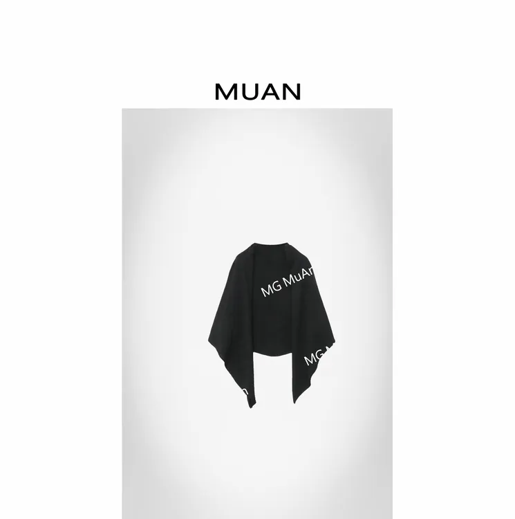 木岸MUAN：《静奢风披肩》定制三角巾老钱纱线氛围针织披肩ZZ-090