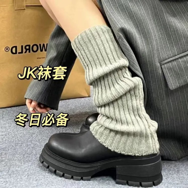 袜套白色堆堆袜女款腿套y2k护腿过膝春秋jk小腿袜春季长筒袜秋冬