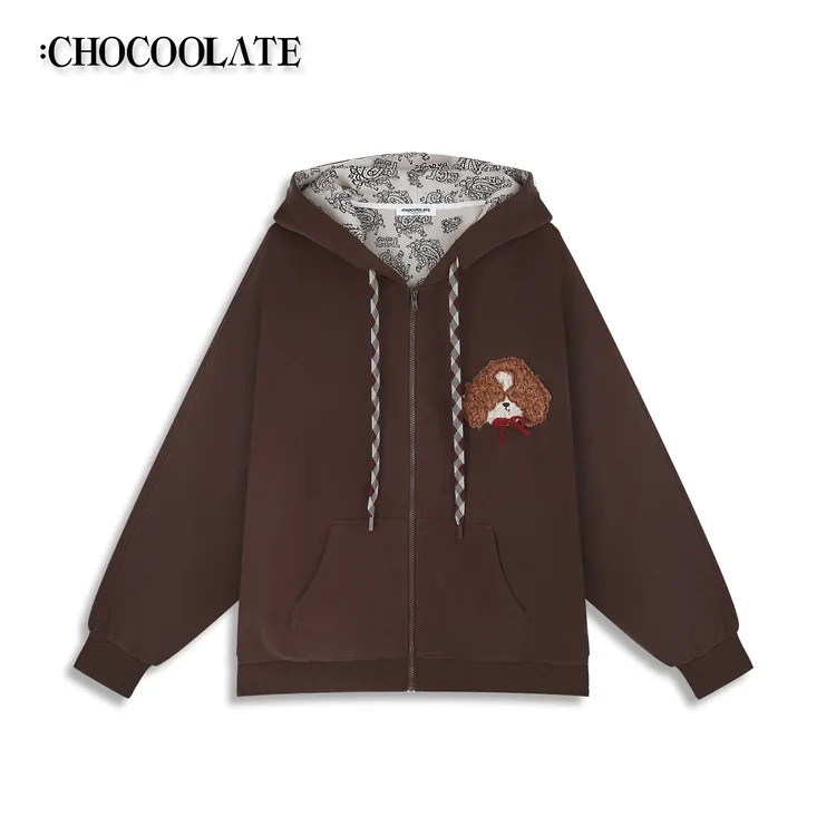 it：CHOCOOLATE美式趣味小狗连帽情侣卫衣外套6163-1406443