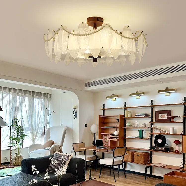 CASAGD餐厅法式中古风设计师新款客厅卧室轻奢珍珠艺术创意吸顶灯