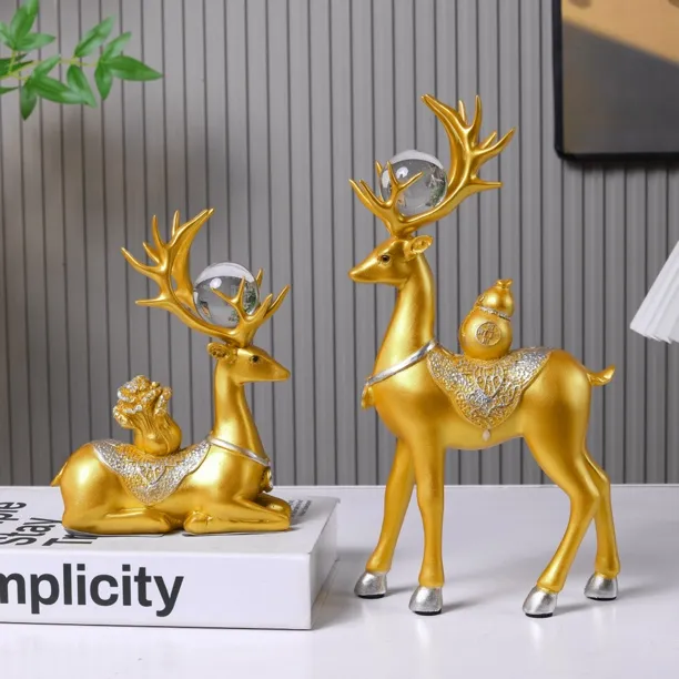 鹿摆件创意家居家装饰品室内客厅酒柜茶几电视柜玄关房间布置摆设