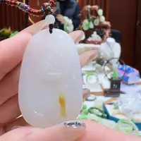 和田玉糖白荷花未镶嵌