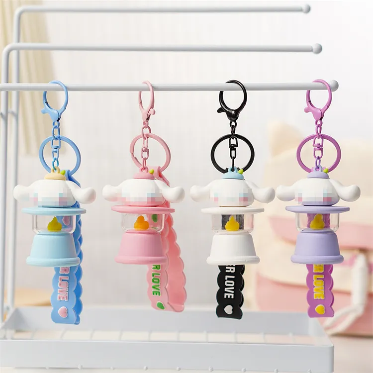 ip卡通小夜灯发光钥匙圈链包包挂件钥匙扣女生高颜值小礼品定 制