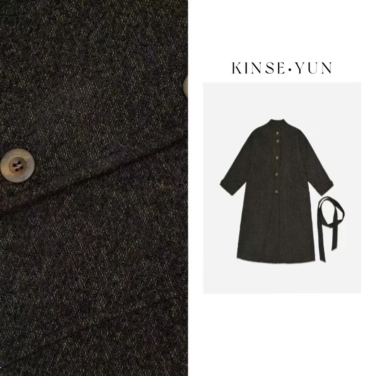 KINSE YUN『美好大衣』高级感拉满毛圈肌理感羊毛大衣外套QD1686