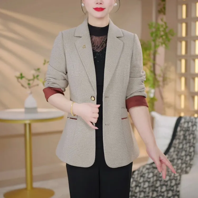 气质修身西装外套女2025年春装新款韩版上衣休闲小西服