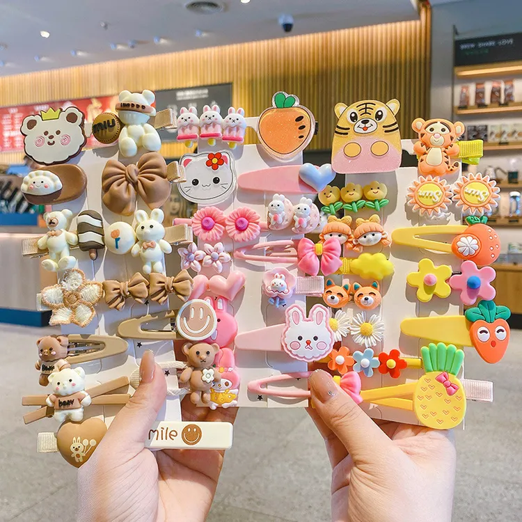 多巴胺发夹宝宝可爱小发卡刘海夹女童bb夹头饰蝴蝶结发饰批发