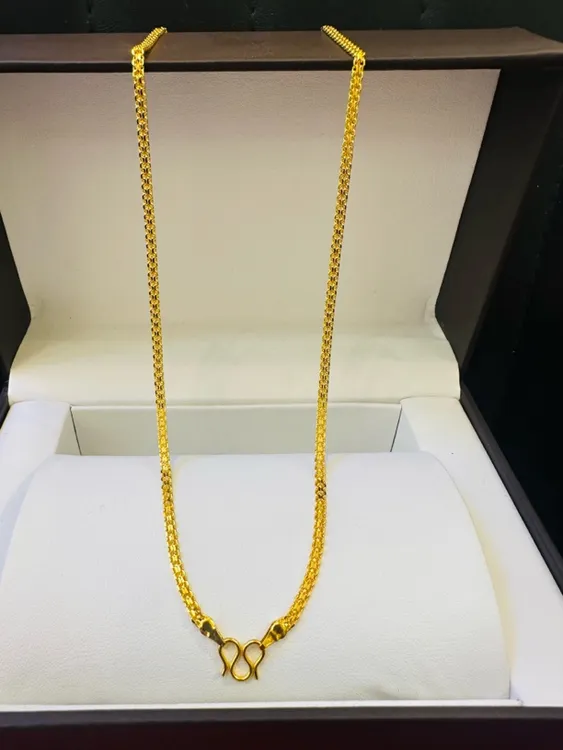 铜合金项链 3214号新款个性项链بىلەيزۈك سوۋغاتلىق 金色长