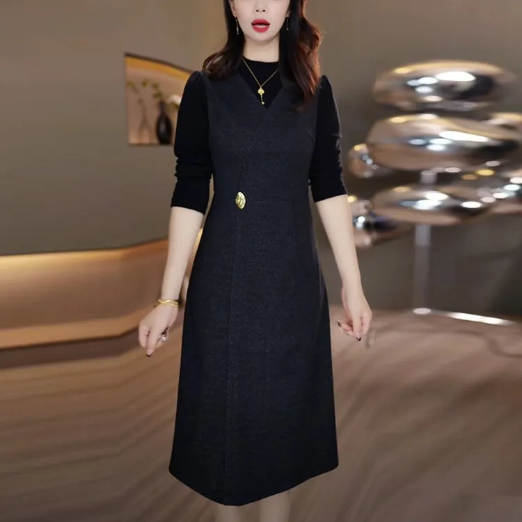 秋季轻奢高贵气质裙子女装新款2025爆款高级感洋气显瘦打底连衣裙