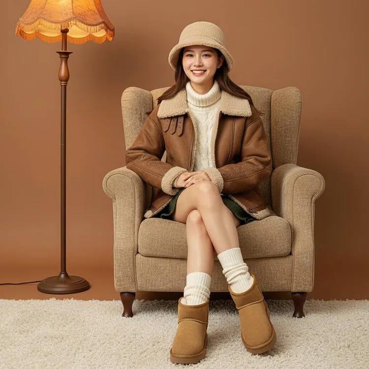 2025冬季新款东北雪地靴女短筒靴女加绒加厚舒适厚底棉鞋女靴子