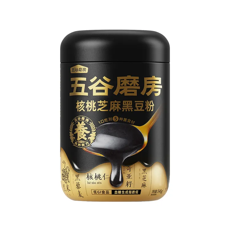 【五谷磨房】黑之养核桃芝麻黑豆粉高钙高蛋白营养健康546g/罐zh