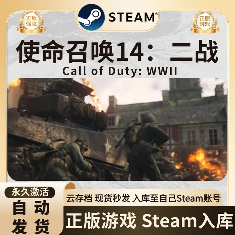 steam 使命召唤14 二战 cod14 正版激活码入库 steam游戏 CDK入库