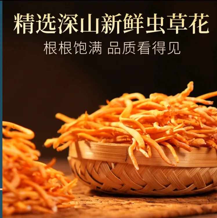 精品100g虫草花干货农家新货可炖鸡煲汤的食材 无硫