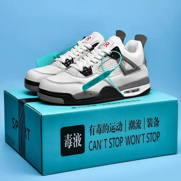 白水泥aj3男篮球鞋aj4电母北卡蓝青少年纯原蒲田高帮秋冬季运动鞋