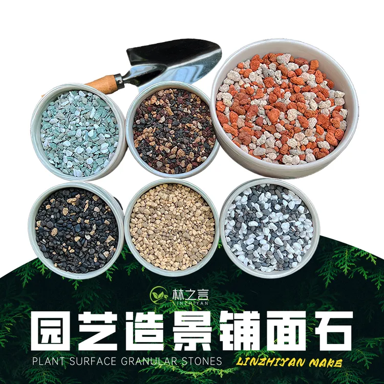 园艺铺面石植物颗粒石子多肉介质造景兰花盆栽鹅卵石装饰天然彩石