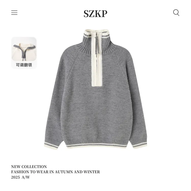 SZKP冬季新款女童装保暖上衣中大童休闲儿童毛衣MFYD557505