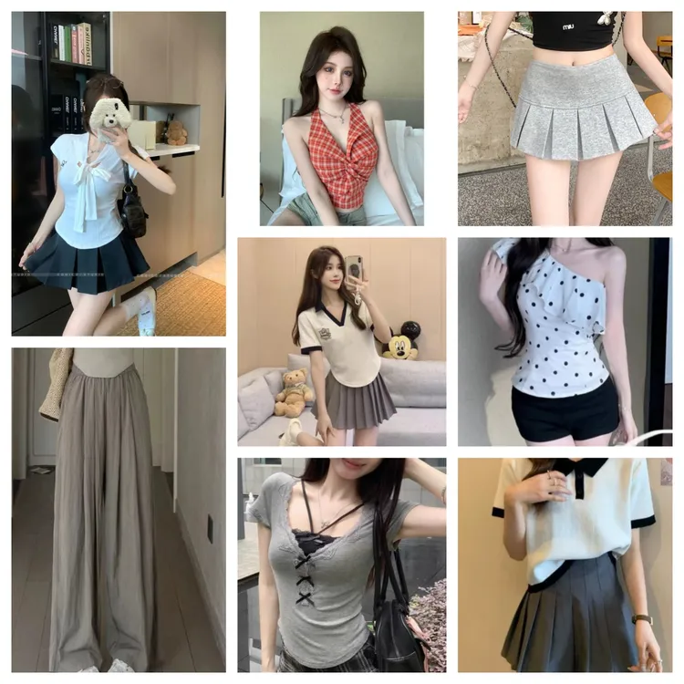 （纯欲辣妹合集）通勤短袖蕾丝打底衫上衣开衫纯欲风复古风