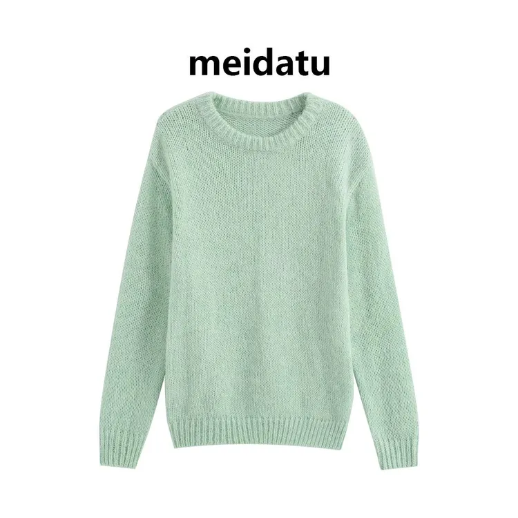 美哒兔（晨雾雪松）韩版软糯温柔慵懒毛衣CM624-6