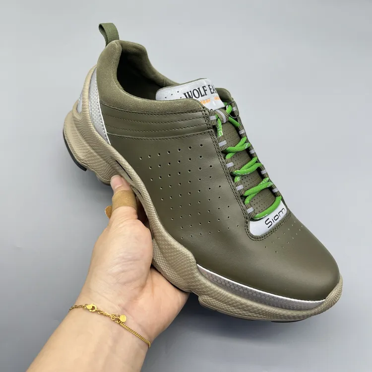 狼耳新款大经典男士低帮健步鞋舒适减震透气户外防滑休闲鞋真皮