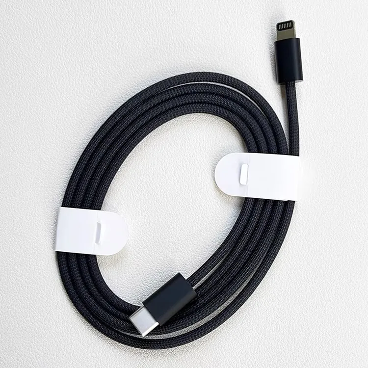 准新品  Apple/苹果苹果c94数据线编织线【黑】C-L