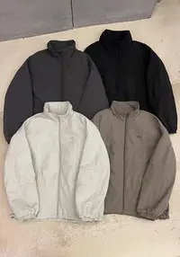 温柔瑶-抹茶蛋冬季福利#韩版立领“夹绵羊毛”百搭宽松外套#6642