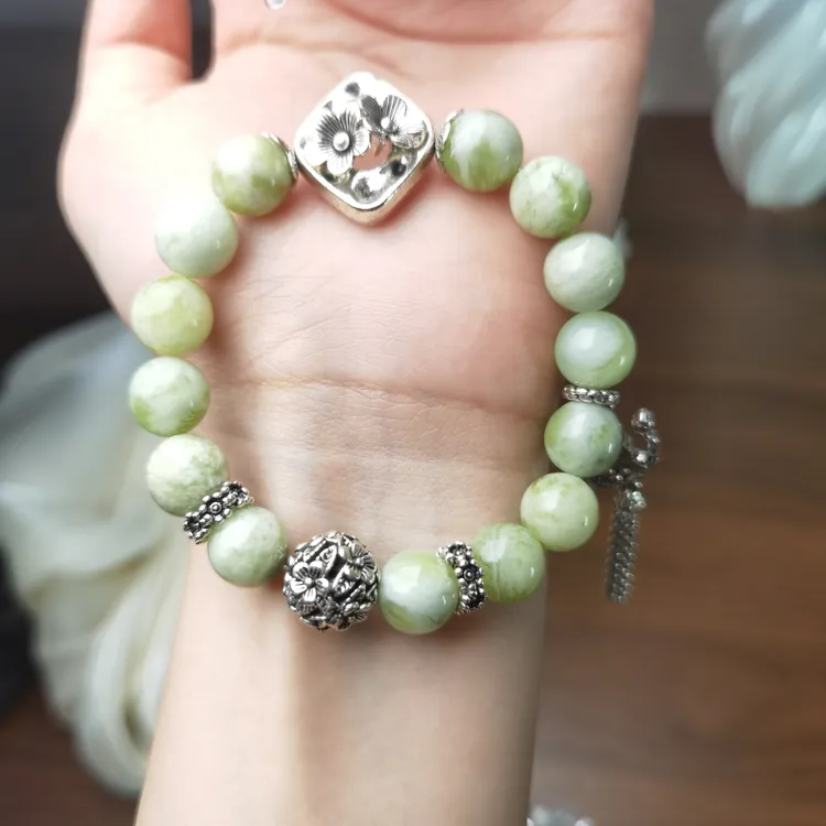 手链 上新【翠蝶绕花茵】手工设计款手串复古天然轻奢气质小众ins