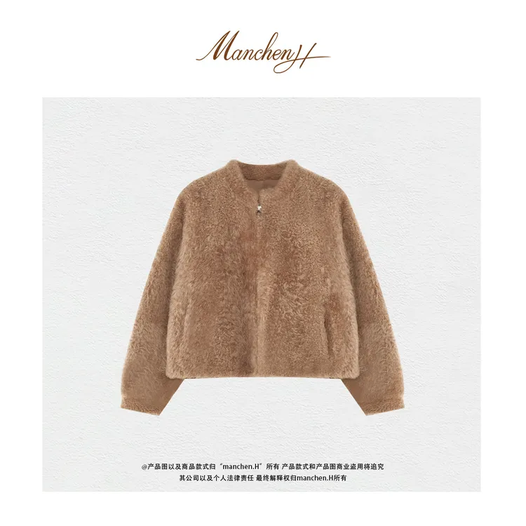 Manchenh“挪威冬日”法国进口Teddy lacon皮毛一体外套