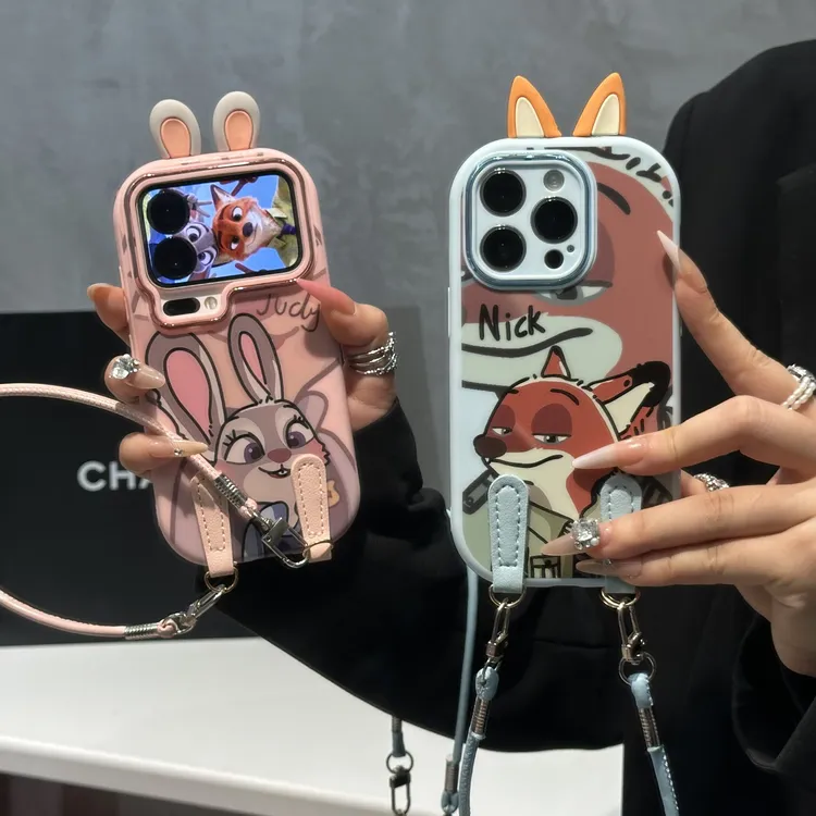 GGBond朱迪尼克耳朵挂绳适用苹果17/16胖子手机壳华为vivoppo小米