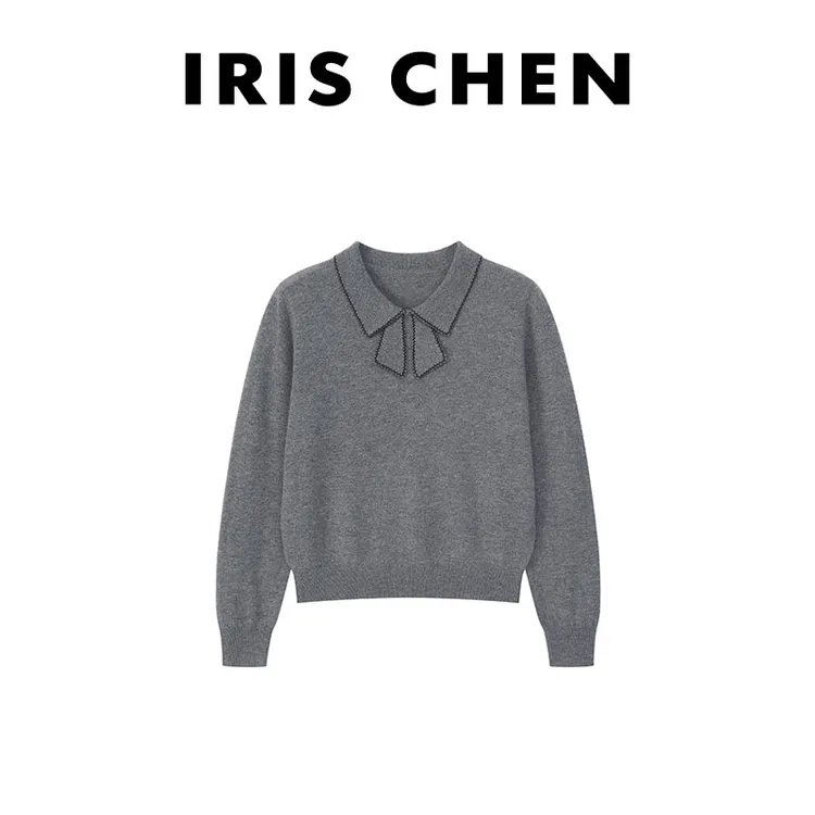 IRIS CHEN 伯克利 2025秋冬“100绵羊毛”减龄俏皮针织衫25SY942